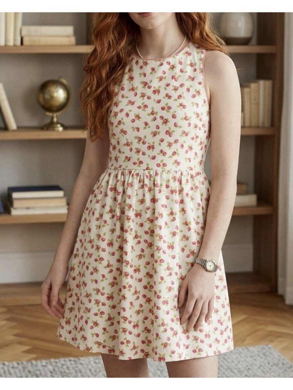 Polo Ralph Lauren girl's Strawberry Fields Dress Size Large 12-14 Preppy Cottage